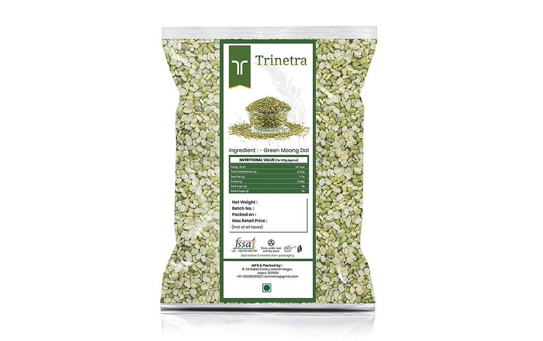 Trinetra Green Moong Dal    Pack  5 kilogram